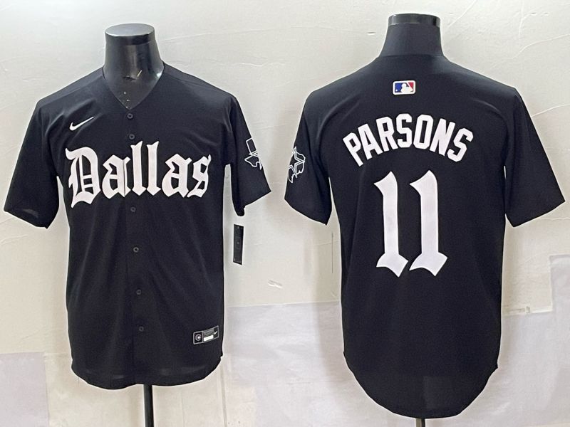 Men 2025 Nike Dallas Cowboys #11 Parsons Black 5th generation Joint Name Limited NFL Jersey 010->dallas cowboys->NFL Jersey